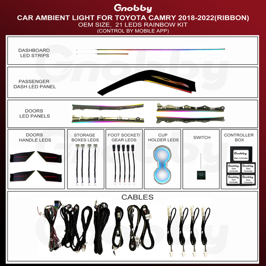 Ambient Lighting Kits for Toyota Camry 2018-2023