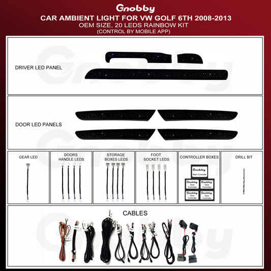 VW Golf 6 2008-2013 Ambient Lighting Kit | Starry style