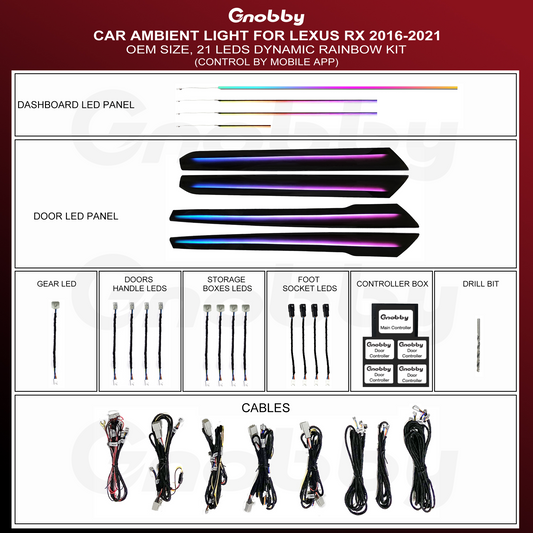 Lexus RX 2016-2022 Ambient Lighting Retrofit Kit | Dynamic style
