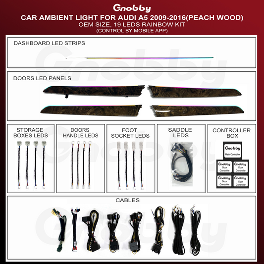 AUDI A5 2009-2016 Ambient Lighting Retrofit Kit | OEM Size