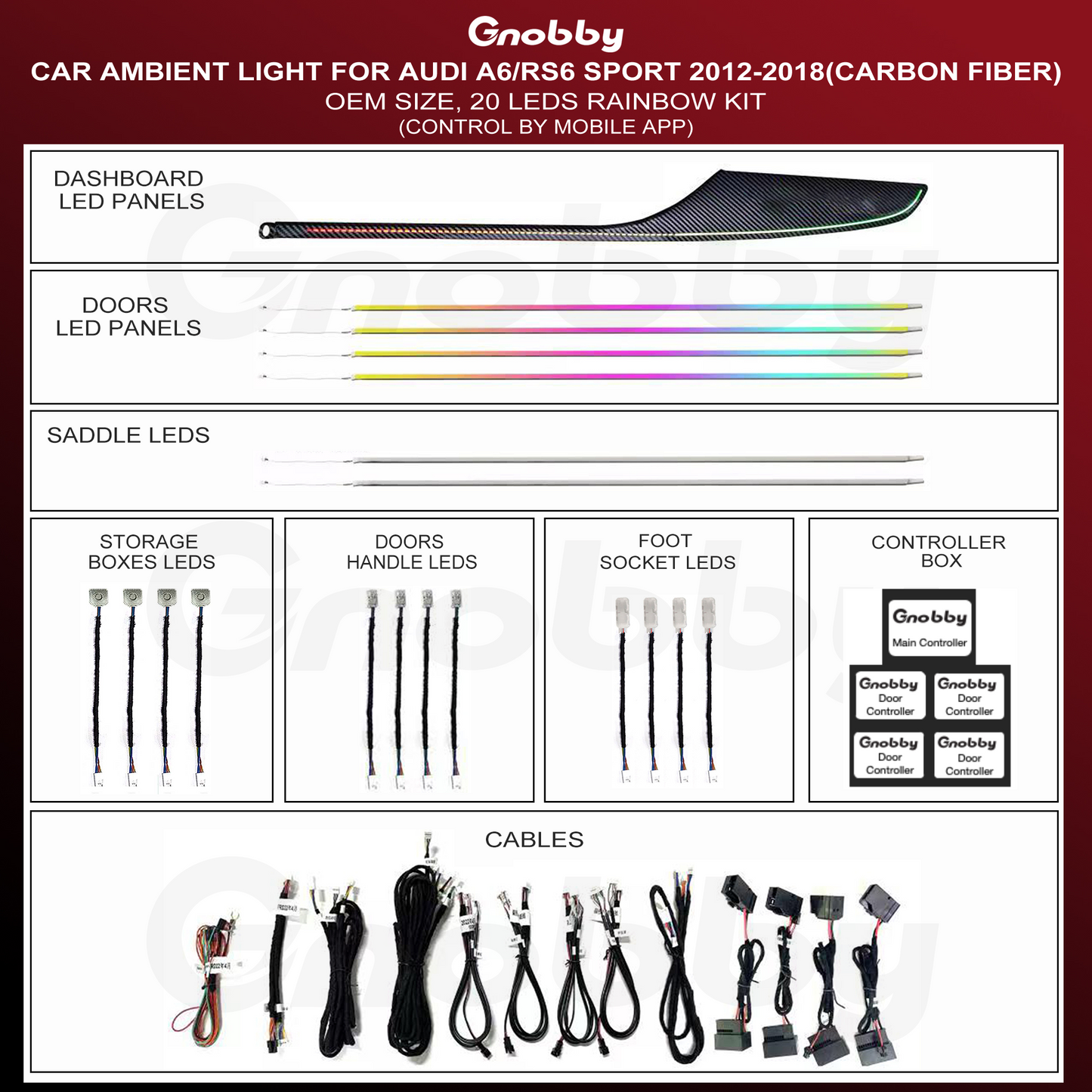 AUDI A6 RS6 2012-2018 Ambient Lighting | Rainbow Kit