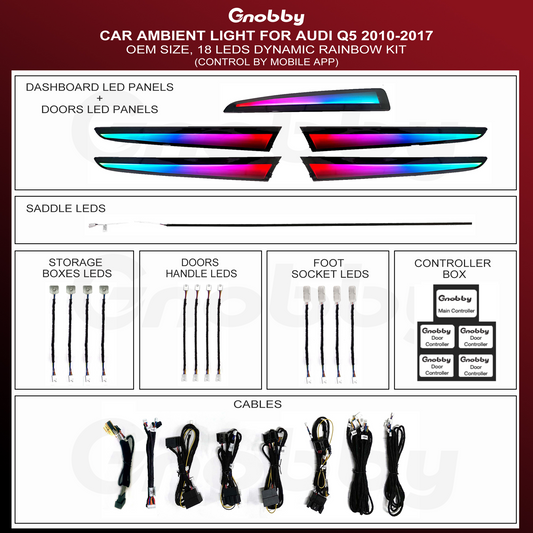 AUDI Q5 2010-2017 Ambient Lighting | Dynamic Rainbow Kit