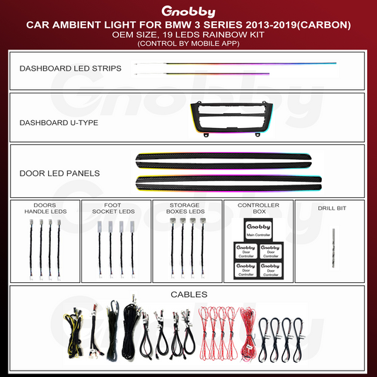 BMW 2014-2019 3 Series F30 Ambient Lighting Kit