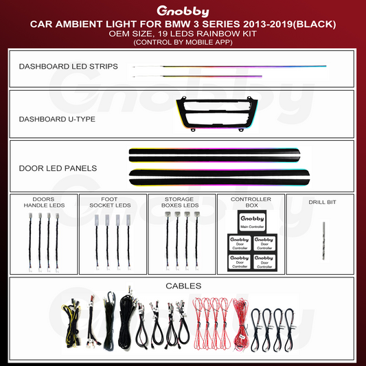 BMW 2014-2019 3 Series F30 Ambient Lighting Kit