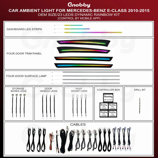 BENZ E Class W212 2010-2015 Ambient Lighting Retrofit Kit | Dynamic&Galaxy Style