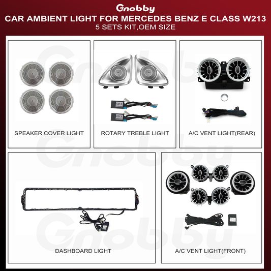 BENZ E Class W213 Ambient Lighting - 5 Sets | 64 Colors | OEM Style