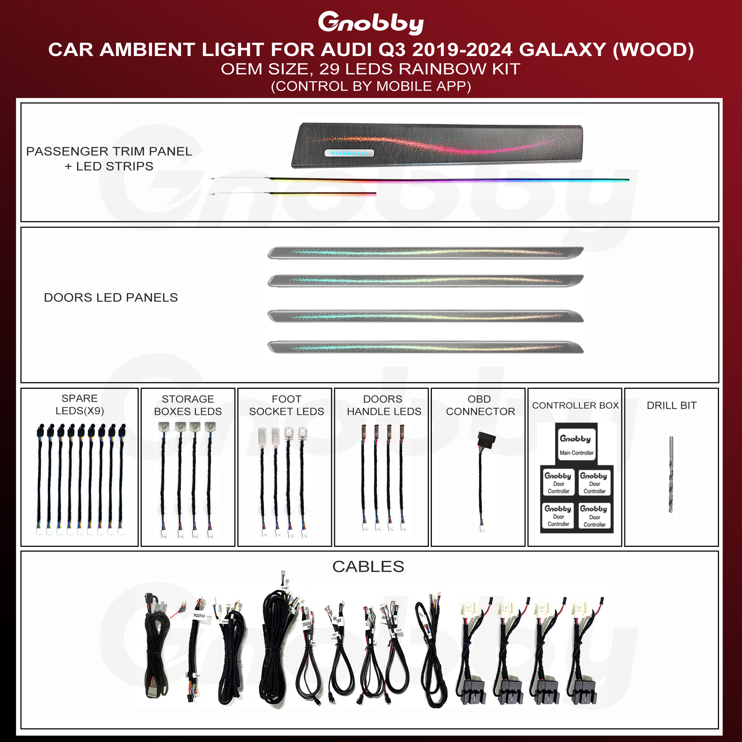 AUDI Q3 2019-2024 Ambient Lighting | Galaxy style