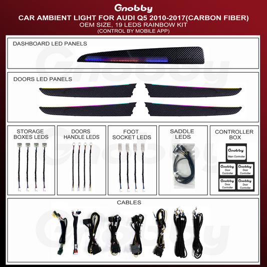 AUDI Q5 2010-2017 Ambient Lighting Retrofit Kit | OEM Size