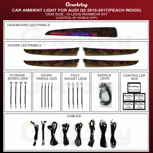 AUDI Q5 2010-2017 Ambient Lighting Retrofit Kit | OEM Size