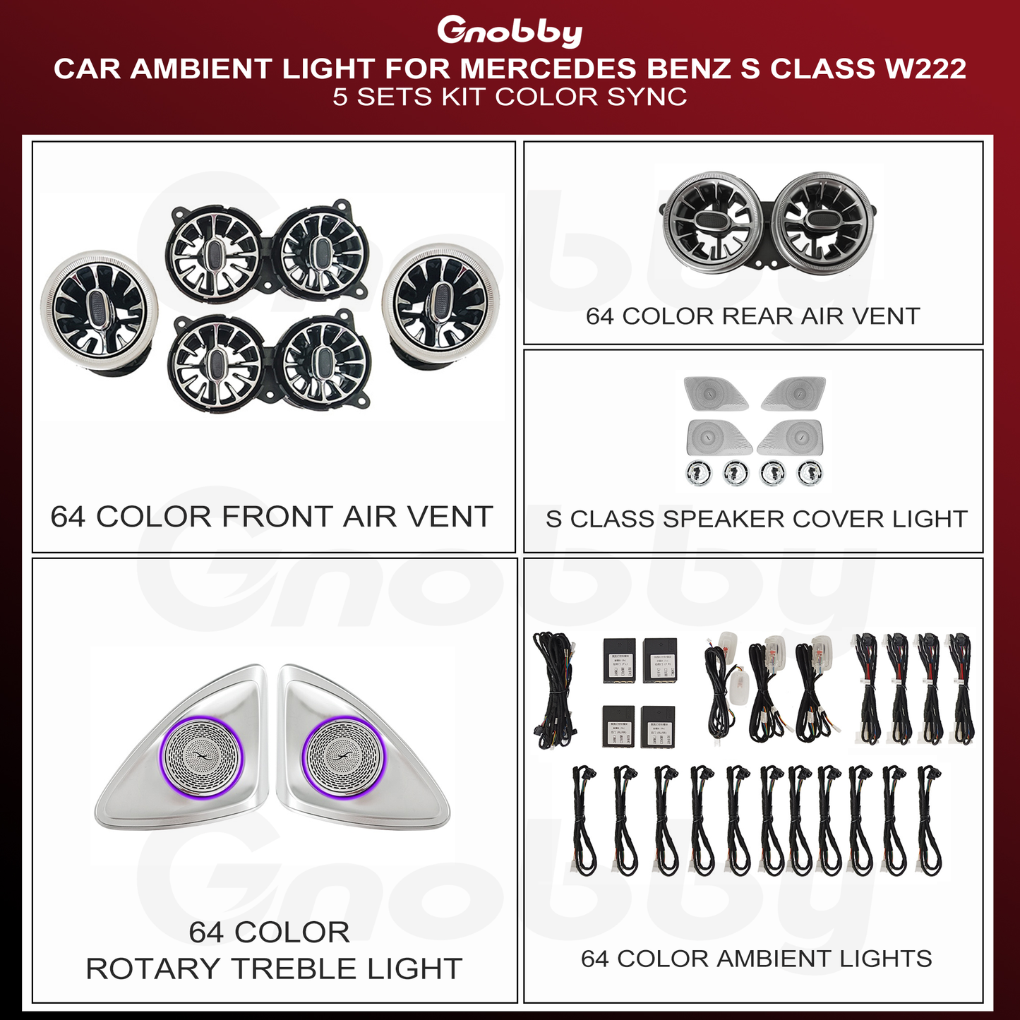 BENZ S Class W222 2014-2020 Ambient Lighting Retrofit Kit