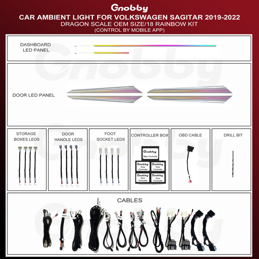VW Sagitar 2019-2022 Ambient Lightings Kit