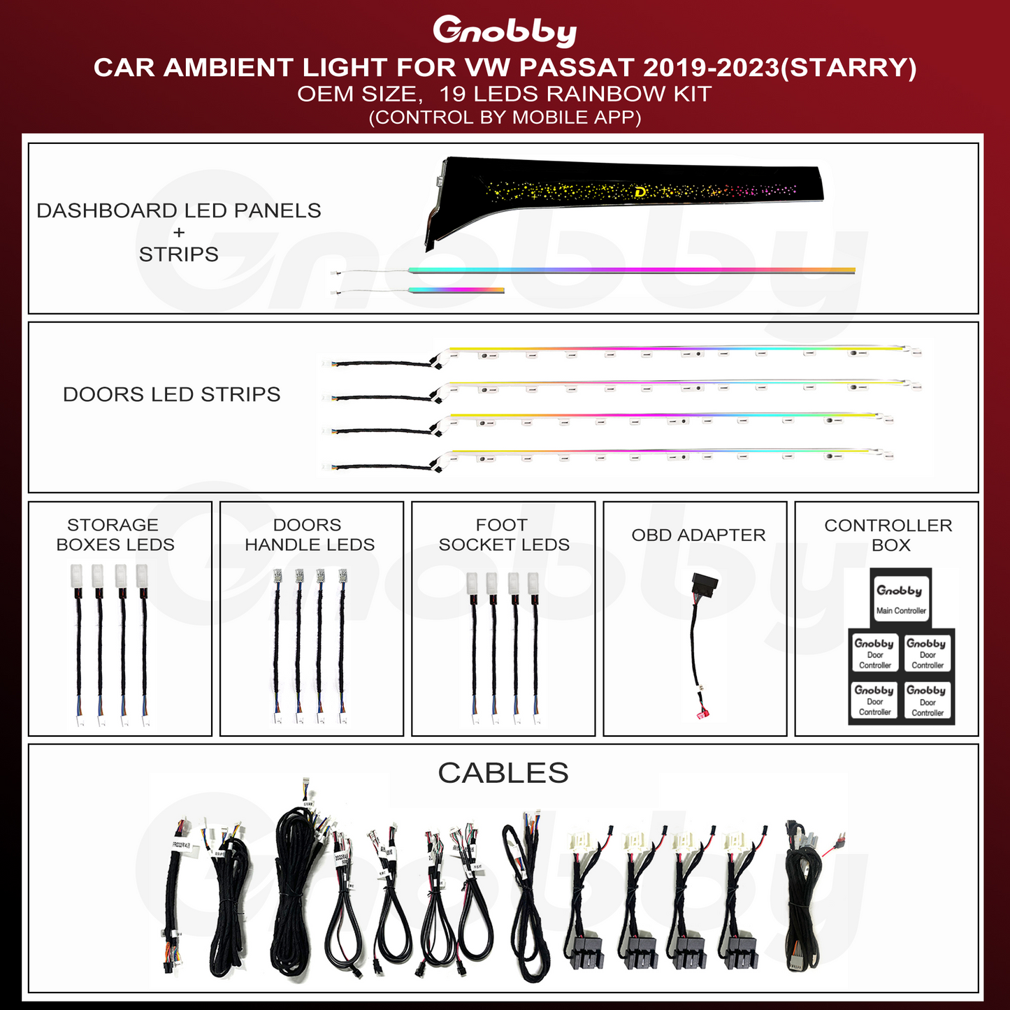 VW Passat 2019-2024 Ambient Lightings Kit | Advanced package