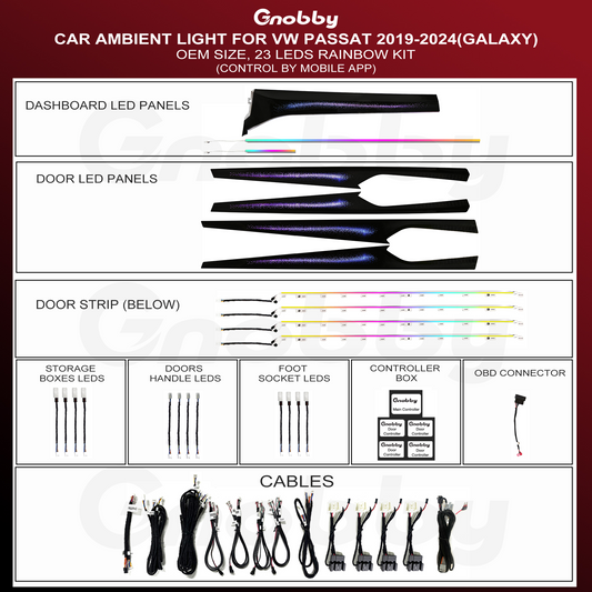 VW Passat 2019-2024 Ambient Lightings Kit| Premiun package