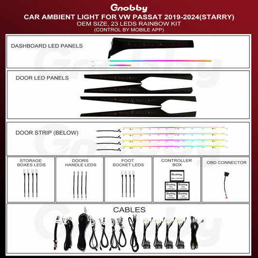 VW Passat 2019-2024 Ambient Lightings Kit| Premiun package