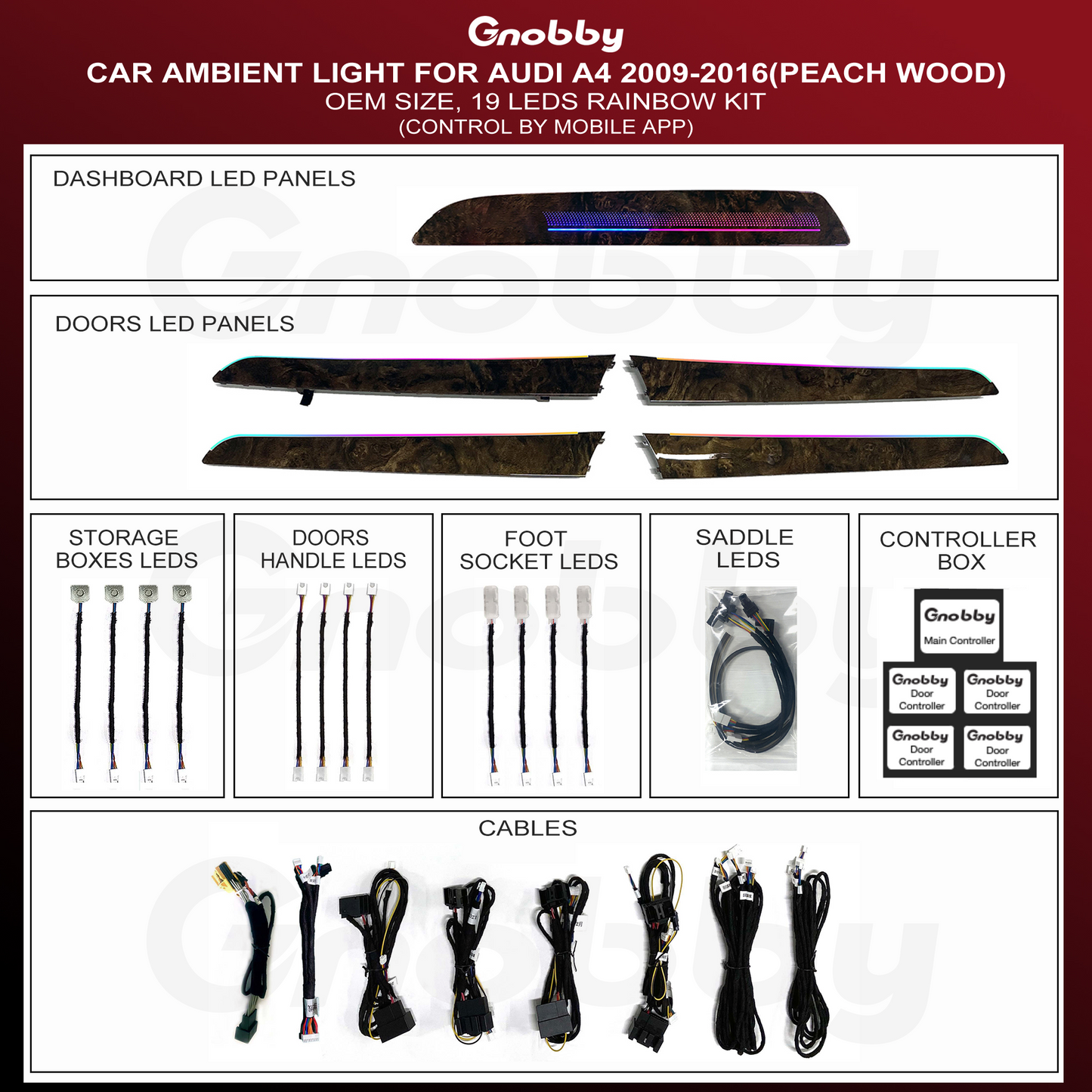 AUDI A4 2009-2016 Ambient Lighting Retrofit Kit | OEM Size