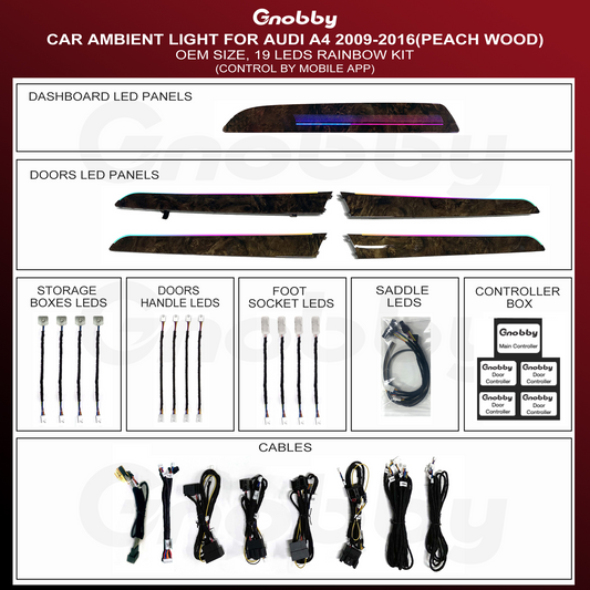 AUDI A4 2009-2016 Ambient Lighting Retrofit Kit | OEM Size