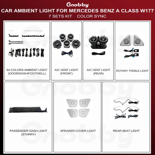 BENZ A Class W177 CLA W118 Ambient Lighting Interior Kit