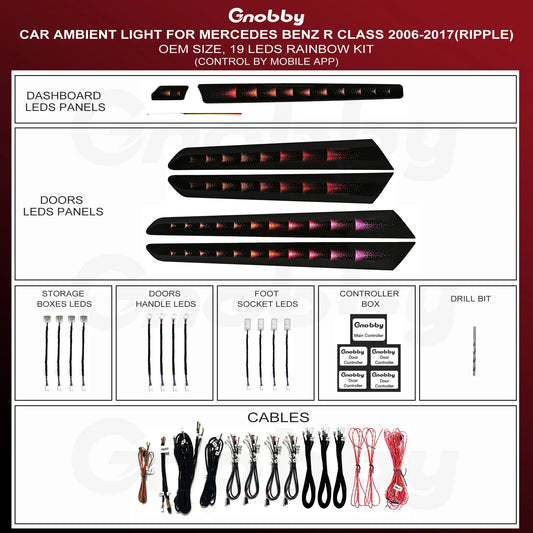 BENZ R Class W251 Ambient Lighting-19 LEDs | OEM Style