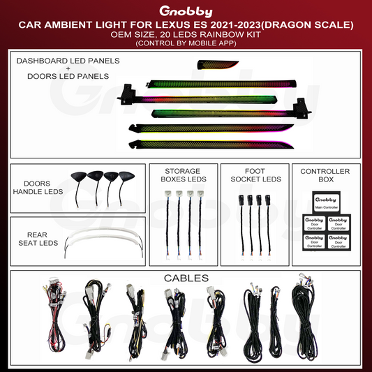 Lexus ES 2021-2023 Ambient Lighting Retrofit Kit