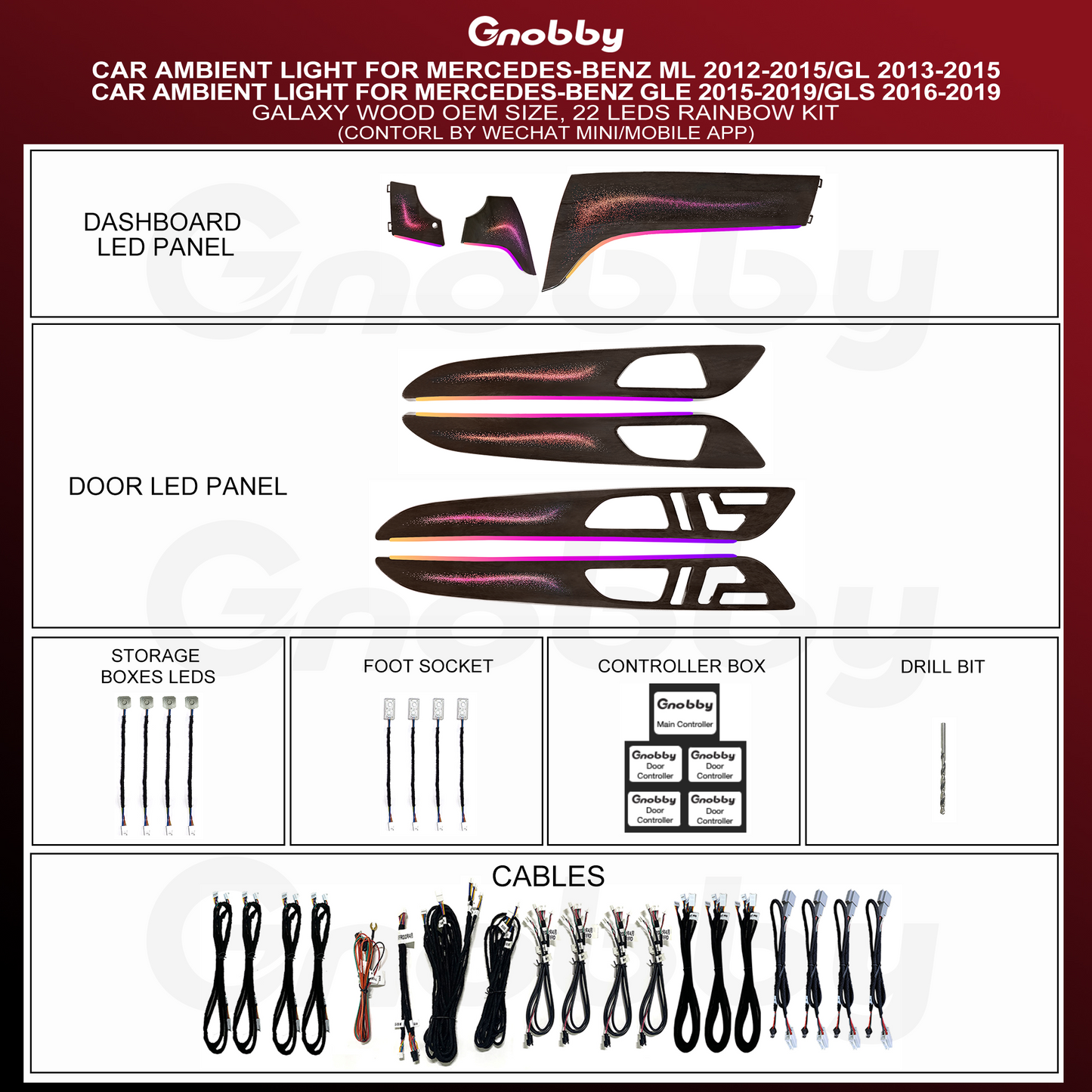 BENZ ML GL GLE GLS W166 Ambient Lighting Retrofit Kits