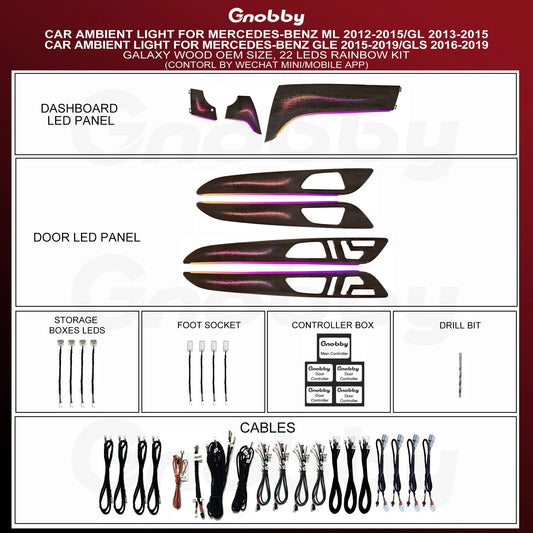 BENZ ML GL GLE GLS W166 Ambient Lighting Retrofit Kits