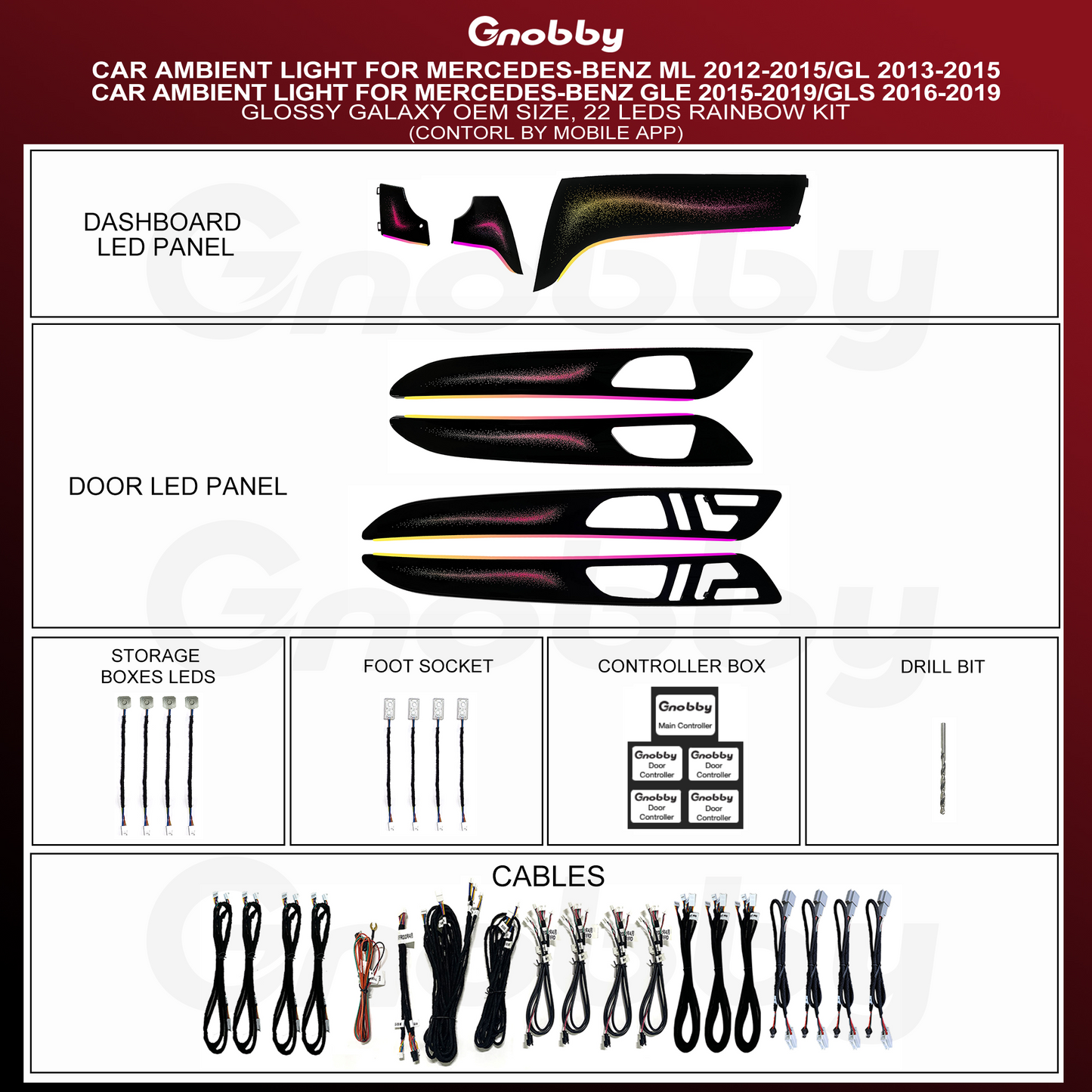 BENZ ML GL GLE GLS W166 Ambient Lighting Retrofit Kits