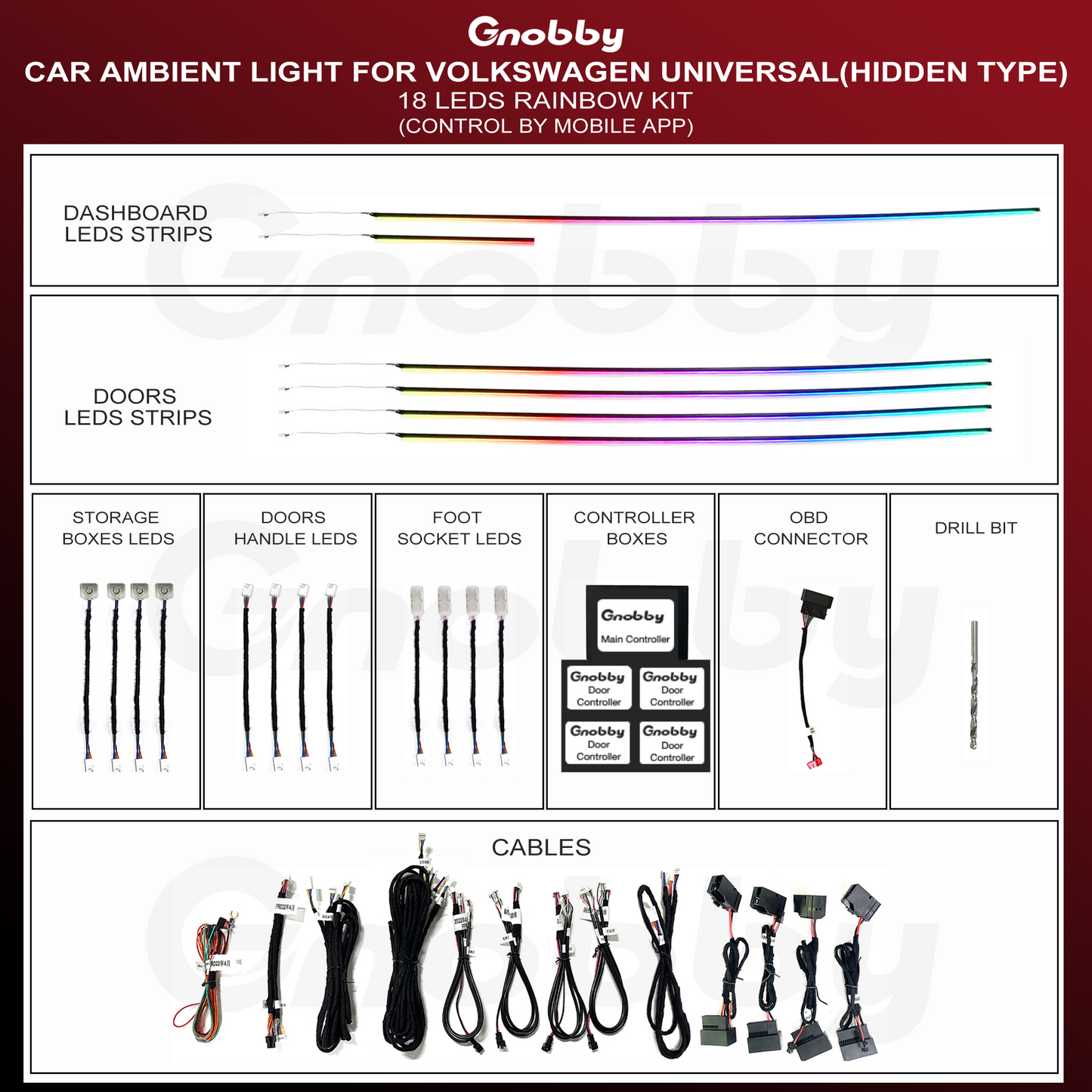 Ambient Lighting for VW Universal-Strip style