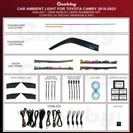 Ambient Lighting Kits for Toyota Camry 2018-2023