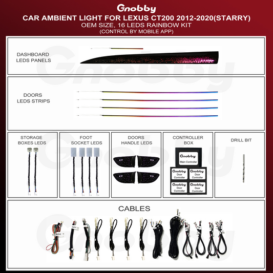 Lexus CT 2012-2020 Ambient Lighting Retrofit Kit