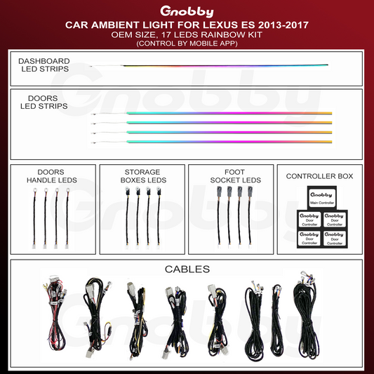 Lexus ES 2013-2017 Ambient Lighting Retrofit Kit