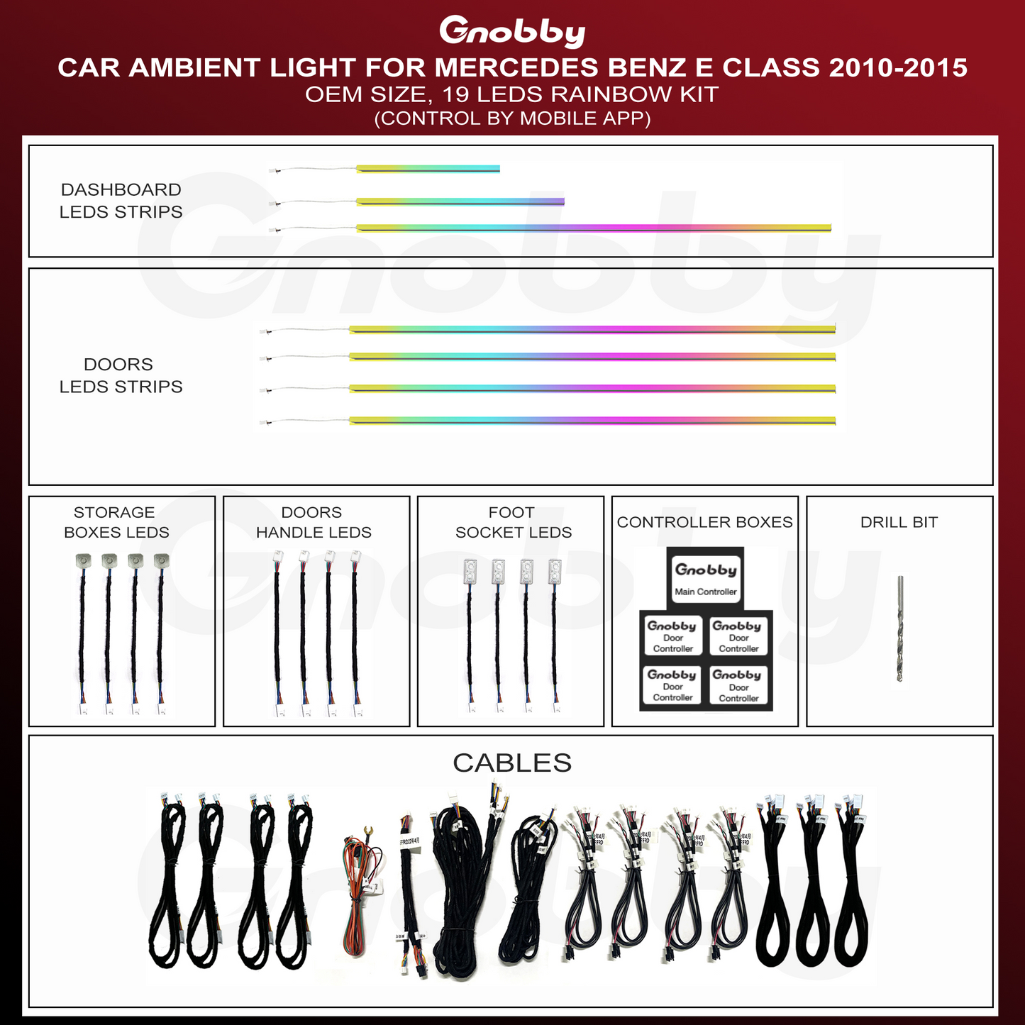 BENZ E Class W212 2010-2015 Ambient Lighting Retrofit Kit | Dynamic&Galaxy Style