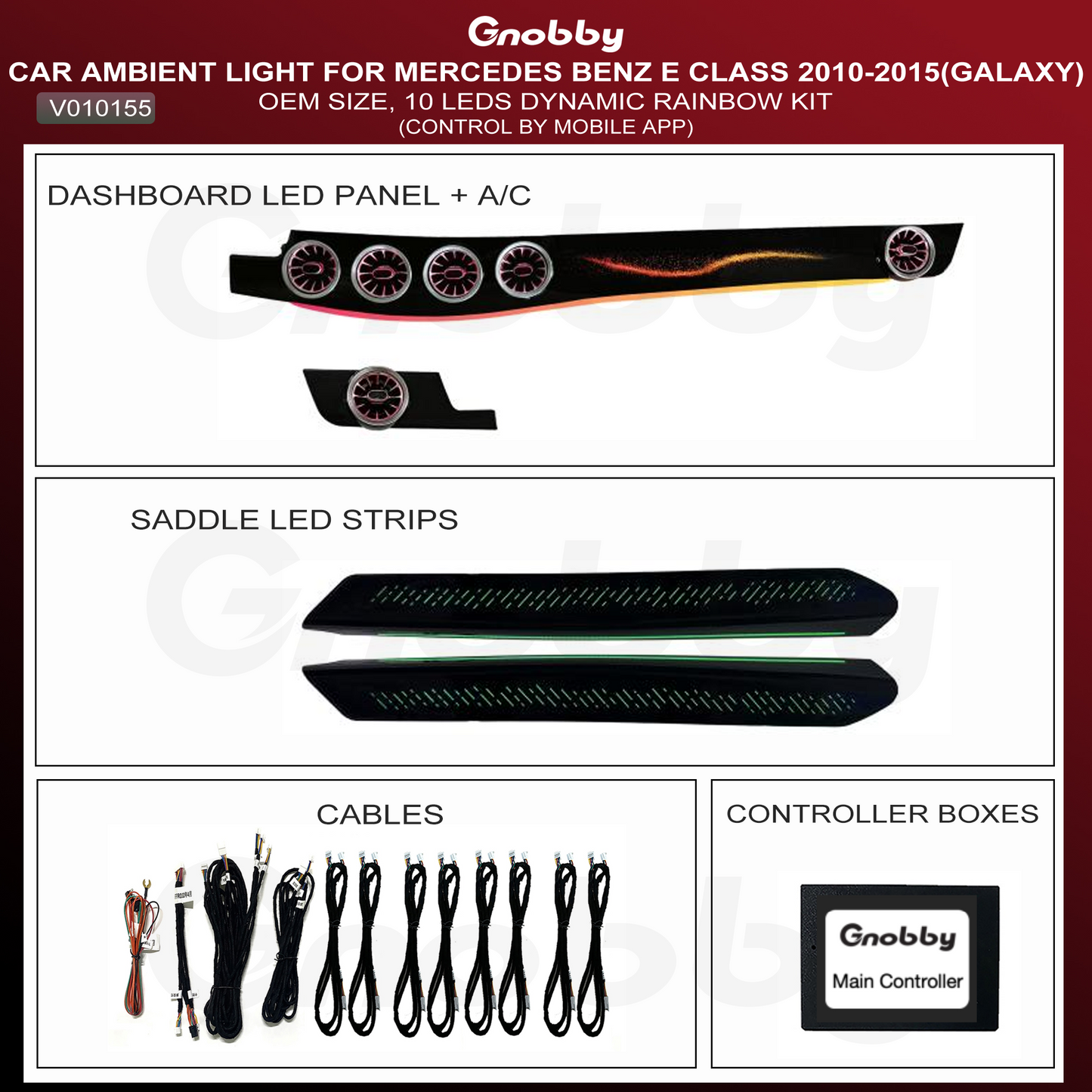 BENZ E Class W212 2010-2015 Ambient Lighting Retrofit Kit | Dynamic&Galaxy Style