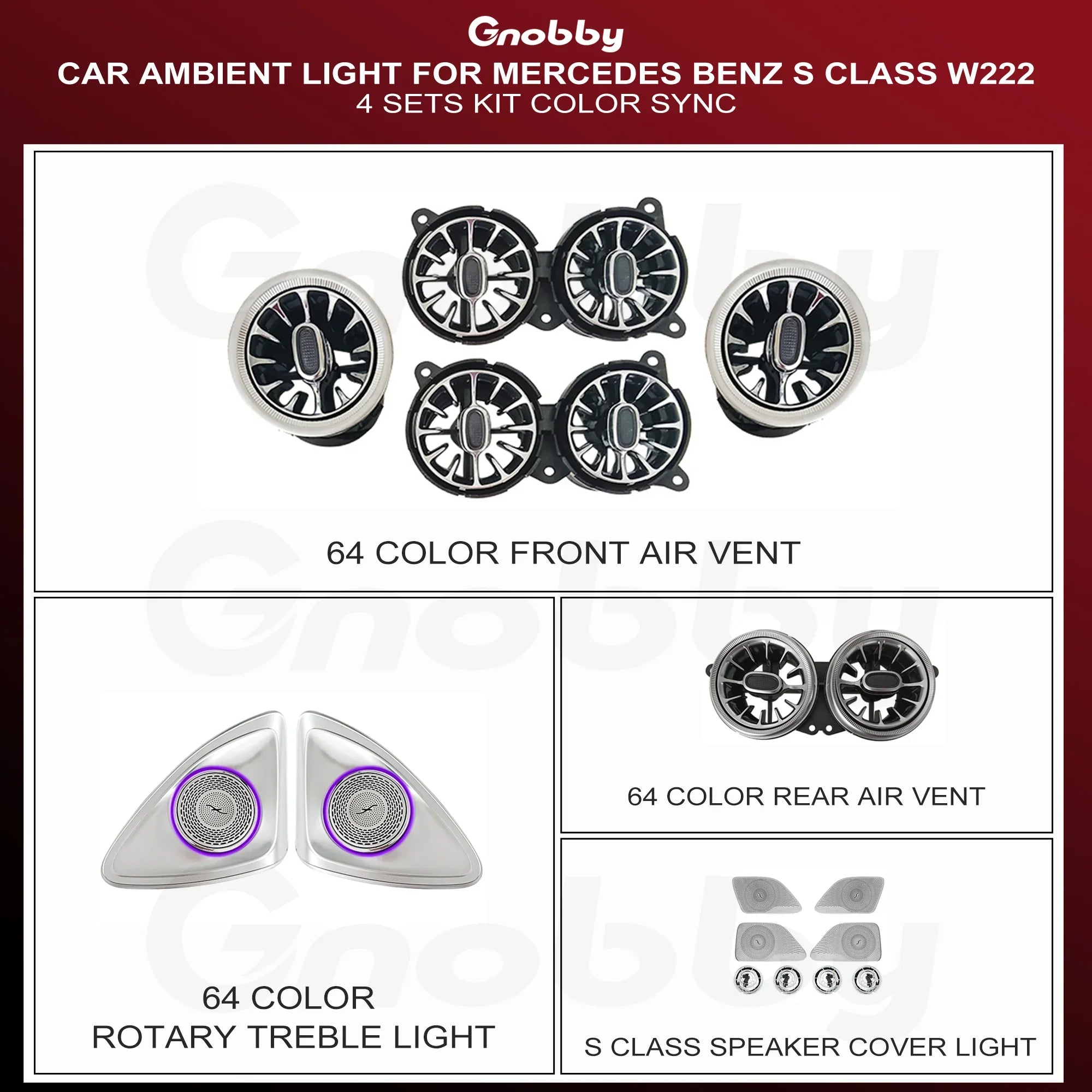 BENZ S Class W222 2014-2020 Ambient Lighting Retrofit Kit