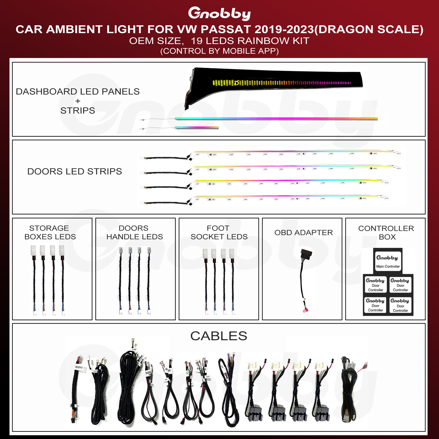 VW Passat 2019-2024 Ambient Lightings Kit | Advanced package