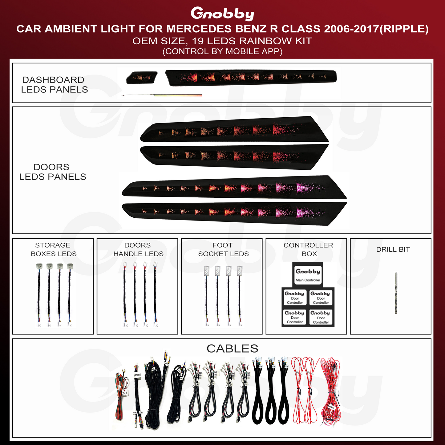 BENZ R Class W251 Ambient Lighting-19 LEDs | OEM Style