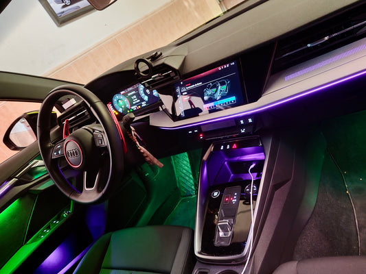 AUDI A3 2021-2024 Ambient Lighting Retrofit Kit | Laser engraving Style | OEM Size