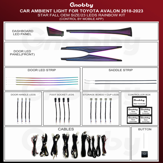 Ambient Lighting Kit for TOYOTA Avalon 2019-2024