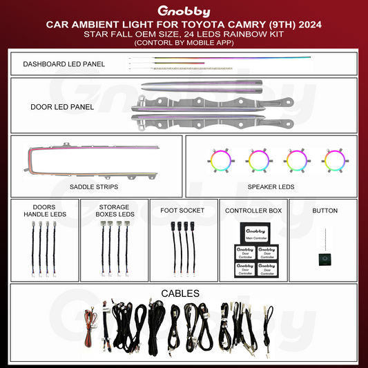 Ambient Lighting Kits for Toyota Camry 9th 2024-2025