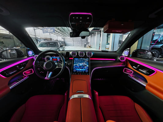 BENZ GLC W254 X254 Ambient Lighting Retrofit Kit - 6 Sets | 64 RGB color | OEM Style