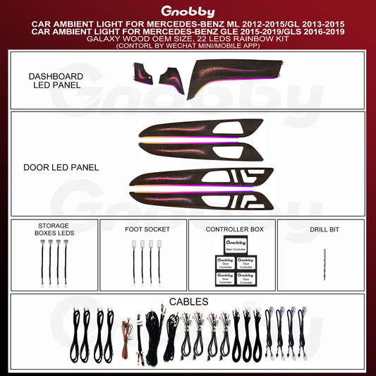 BENZ ML GL GLE GLS W166 Ambient Lighting Retrofit Kits